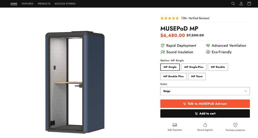 MUSEPoD офісні капсули